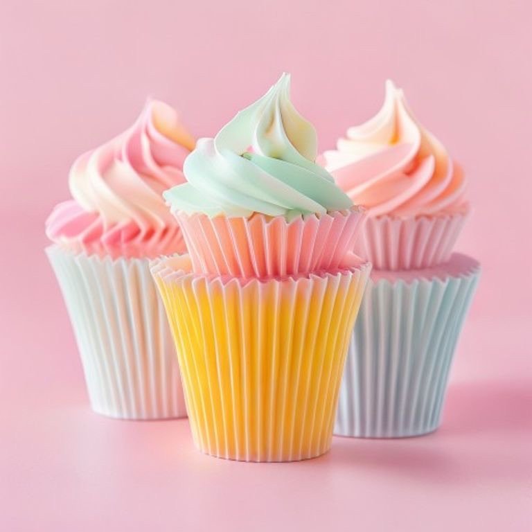 Greaseproof Cupcake Liners — 200 pcs, 4 Colours