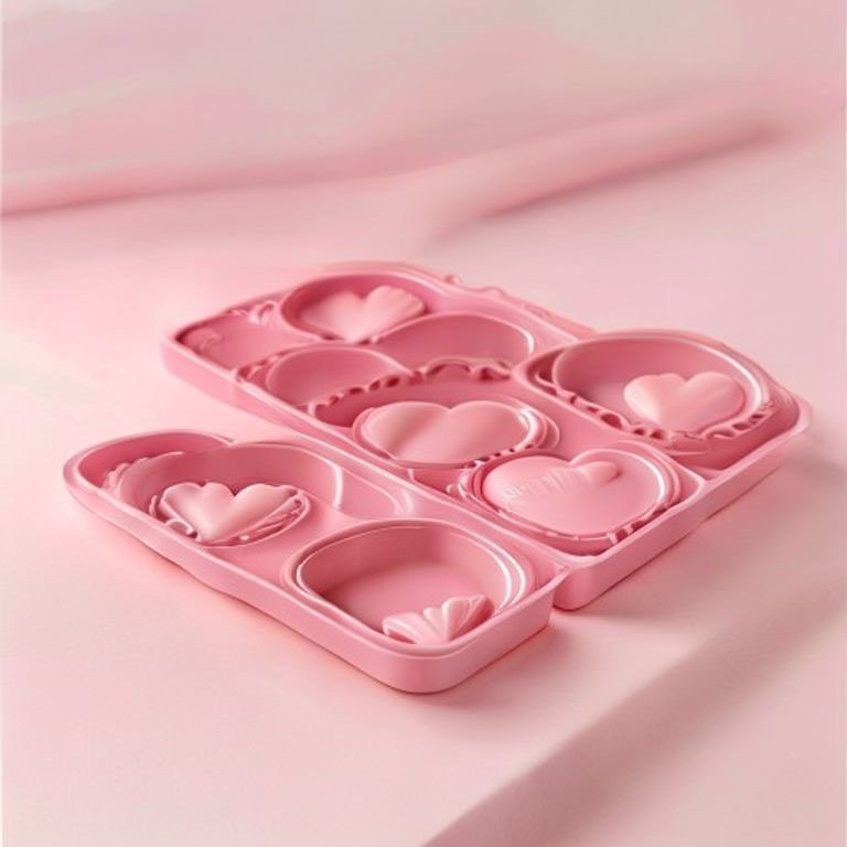 Silicone Chocolate Mould Duo — Hearts + Shells